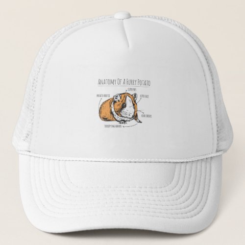 Guinea pig anatomy trucker hat