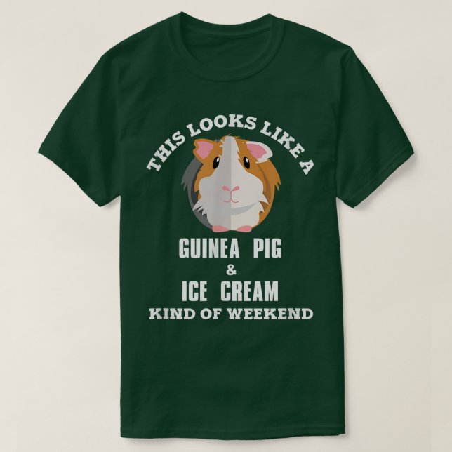 Guinea Pig and Ice Cream  T-Shirt (Design Front)