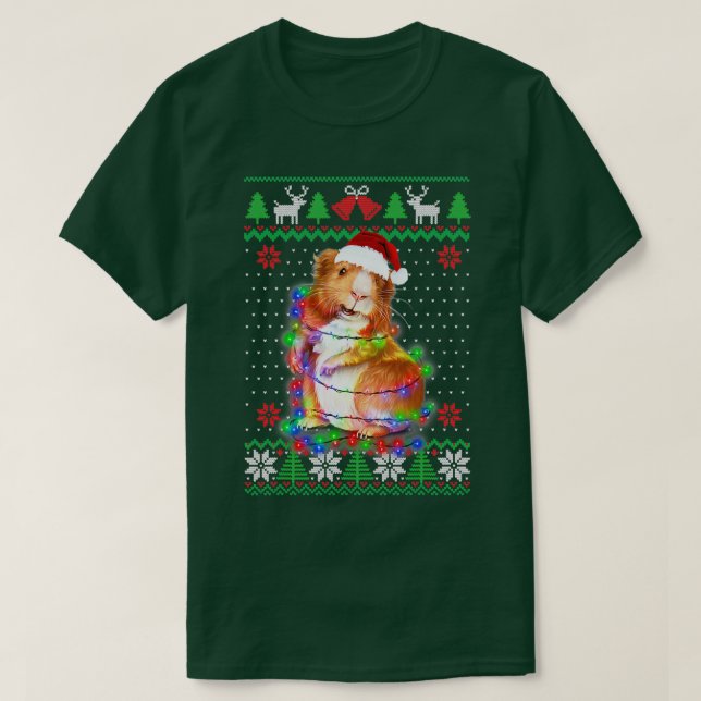 Guinea Pig Animal Uglyer Christmas  T-Shirt (Design Front)