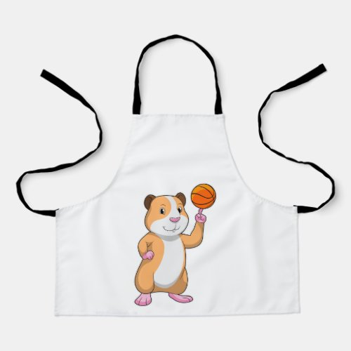 Guinea pig as Basketball player with Basketballpn Apron