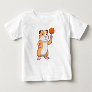 Guinea pig as Basketball player with Basketball.pn Baby T-Shirt