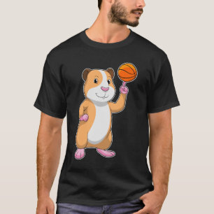 Guinea pig as Basketball player with Basketball.pn T-Shirt