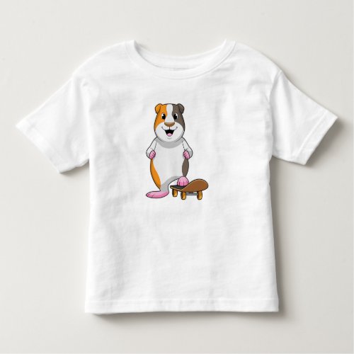 Guinea pig as Skater with Skateboard Toddler T_shirt