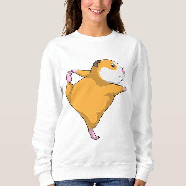Guinea pig at Yoga Stretching exercise Sweatshirt (Front)