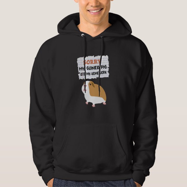 Guinea Pig Ate My Homework Kids School Hoodie (Front)