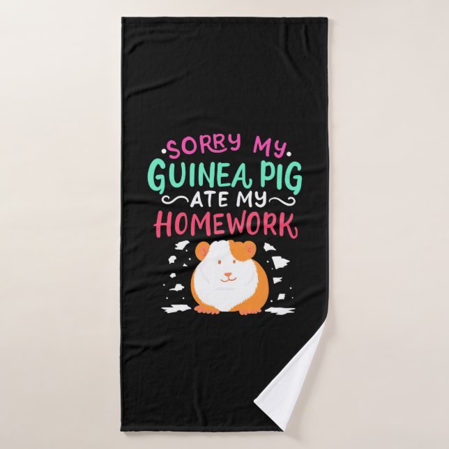 Guinea Pig Back To School Bath Towel (Bath Towel)