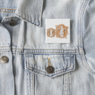 Guinea Pig Badge Button