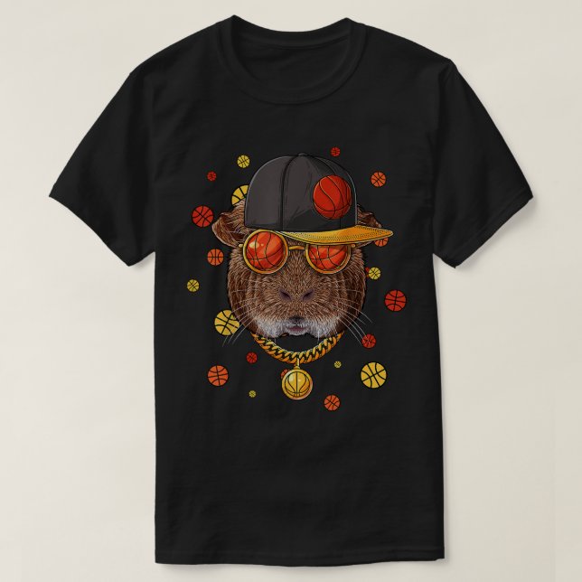 Guinea Pig Basketball Team Bball Player Coach Spor T-Shirt (Design Front)