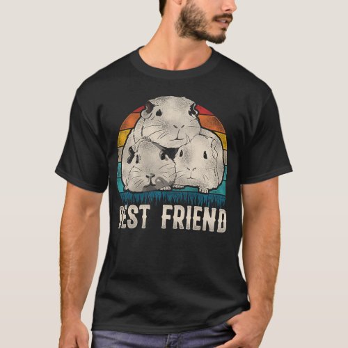 Guinea Pig Best Friend Retro Vintage T_Shirt