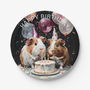 Guinea Pig Birthday Party Round Paper Plates