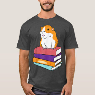 Guinea Pig Book Lover Furry Pet Reading Hobby T-Sh T-Shirt
