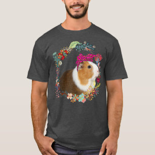 Guinea Pig Bow Tie Leopard Flowers Family Happy Mo T-Shirt