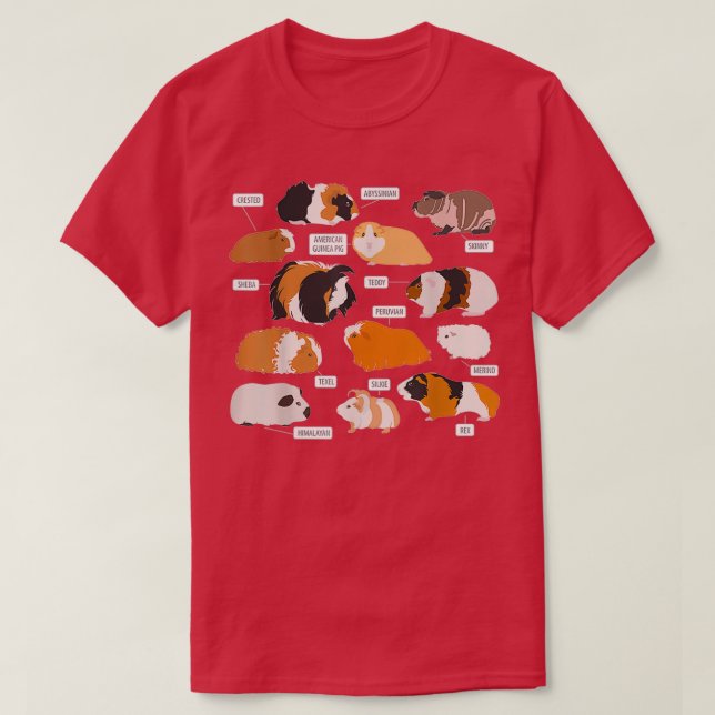 Guinea pig breeds Costume Clothing Accessories T-Shirt (Design Front)