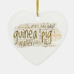 Guinea Pig Care Reminder Word Cloud Ceramic Ornament at Zazzle