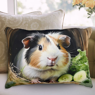 Guinea Pig Cavy Pet Animal Watercolor Accent Pillow
