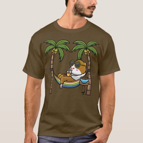 Guinea Pig Cavy Rodent In Hammock Vacation  T_Shirt