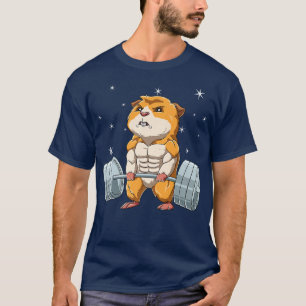Guinea Pig Cavy Weightlifting Fitness Gym Premium T-Shirt