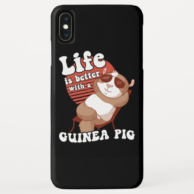 Guinea Pig Chilling Life is better Case-Mate iPhone Case (Back)