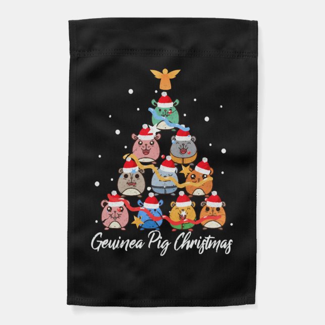 Guinea Pig Christmas Garden Flag (Front)