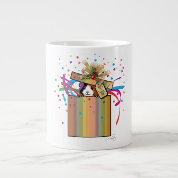 Guinea Pig Christmas Giant Coffee Mug by ArtDivination at Zazzle