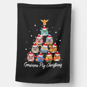 Guinea Pig Christmas House Flag