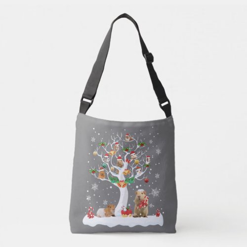 Guinea Pig Christmas On Winter Tree Goat Lover Paj Crossbody Bag