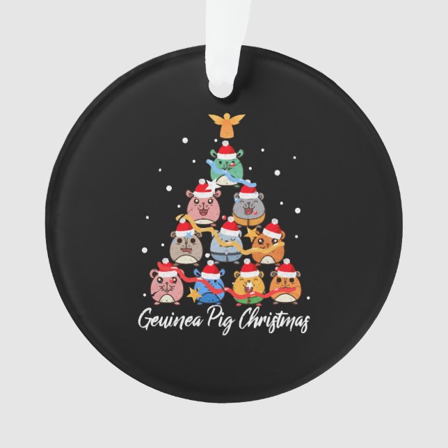 Guinea Pig Christmas Ornament (Front)