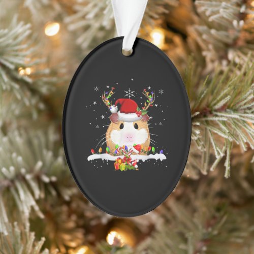 Guinea Pig Christmas Reindeer Christmas Lights Ornament