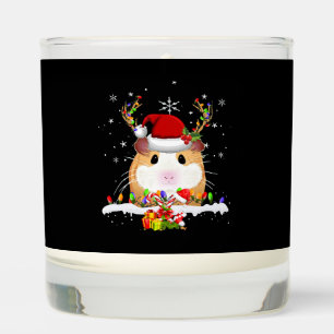 Guinea Pig Christmas Reindeer Christmas Lights Scented Candle