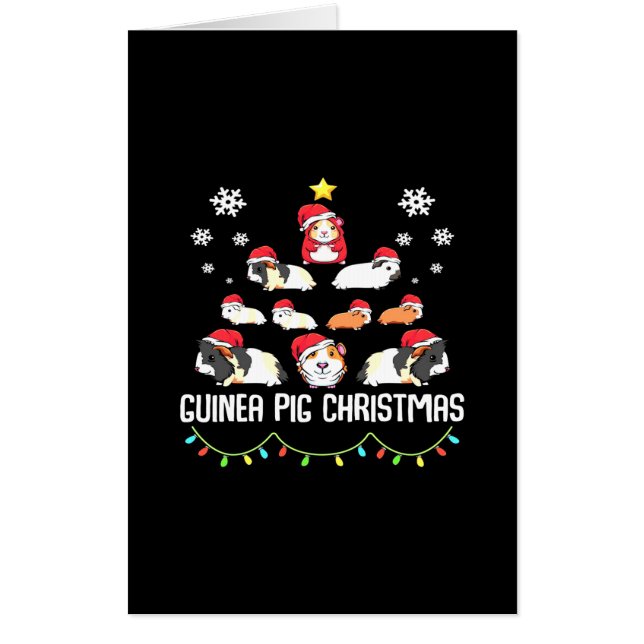 Guinea Pig Christmas Tree | Funny Guinea Pig Lover Card (Front)