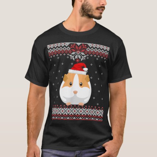 Guinea Pig Christmas   Ugly Xmas Gift  T_Shirt