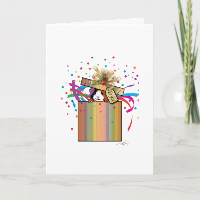 Guinea PIg Christmas Wishes Card (Front)