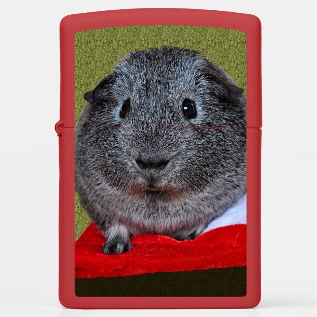 Guinea Pig Christmas Zippo Lighter (Front)