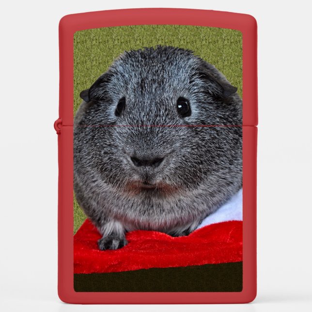 Guinea Pig Christmas Zippo Lighter (Front)