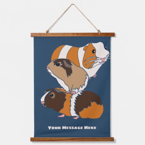 Guinea Pig Collage Personalized Hanging Tapestry
