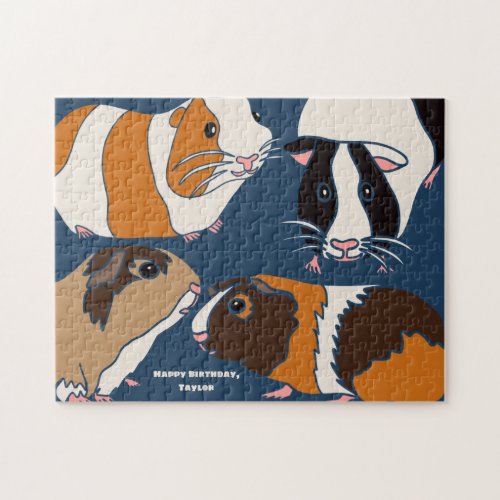 Guinea Pig Collage Personalized Jigsaw Puzzle