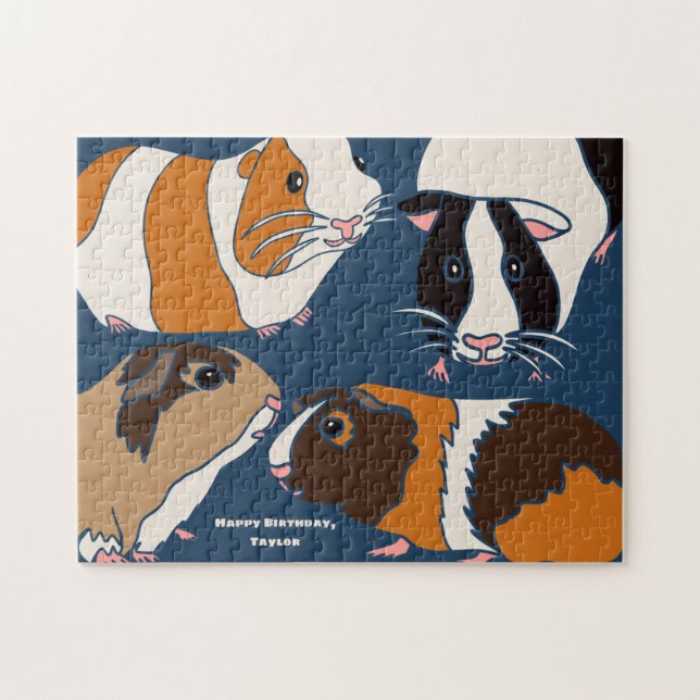 Guinea Pig Collage Personalized Jigsaw Puzzle (Horizontal)