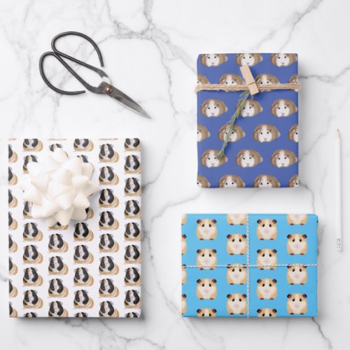 Guinea pig crazy guinea pig girl lady birthday wrapping paper sheets
