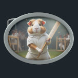 Guinea Pig Cricketer: Dressed In Whites Belt Buckle<br><div class="desc">Pictured Dressed In His Cricket Outfit Is A Guinea Pig Playing Cricket</div>