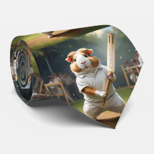 Guinea Pig Cricketer: Dressed In Whites Neck Tie
