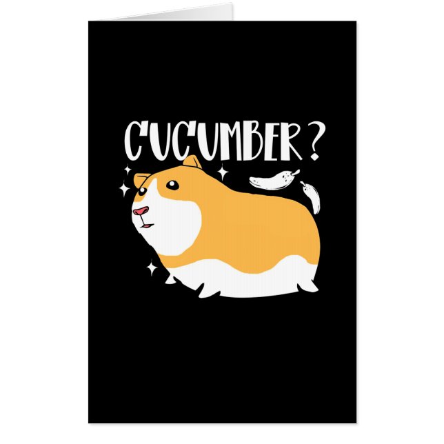Guinea Pig Cucumber Card (Front)