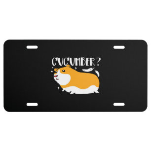 Guinea Pig Cucumber   Cute Guinea Pig   Cool Pet License Plate