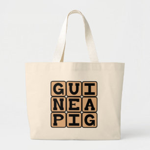 Guinea Pig, Cute Pet or Lab Subject Large Tote Bag