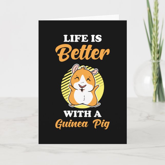 Guinea Pig Cute Saying Gift Card (Front)