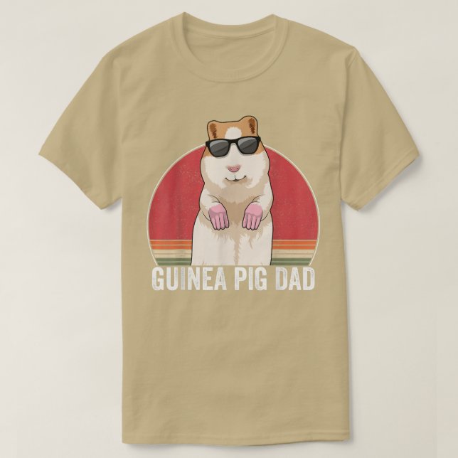 Guinea Pig Dad Owner Guinea Pig Apparel Retro for  T-Shirt (Design Front)