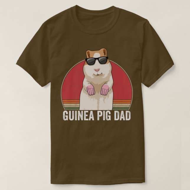 Guinea Pig Dad Owner Guinea Pig Apparel Retro for  T-Shirt (Design Front)