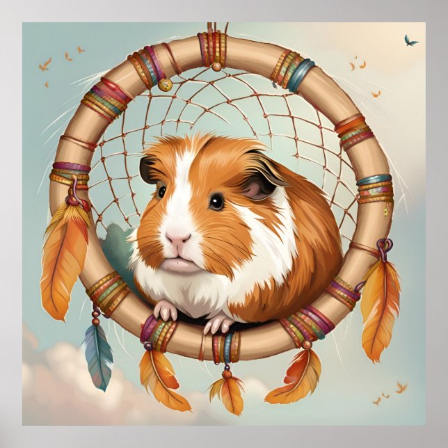 Guinea Pig Dreamcatcher Poster (Front)