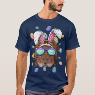 Guinea Pig Easter Bunny Ears Funny Easter Eggs Hun T-Shirt