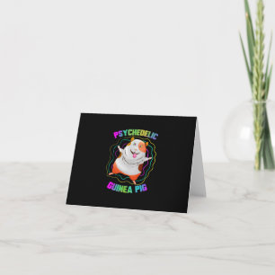 Guinea Pig EDM Party Pet   Colorful Guinea Pig Card
