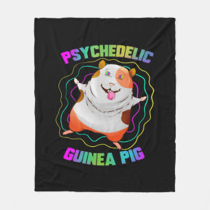 Guinea Pig EDM Party Pet Colorful Guinea Pig Fleece Blanket